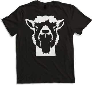 Produktbild von T-Shirt Lustige Alpaka-Silhouette freche lustige Alpakas