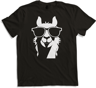 Produktbild von T-Shirt Lustige Alpaka trägt Sonnenbrille coole Alpakas