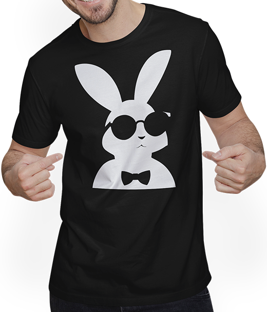 Produktbild von T-Shirt mit Mann Lustige Hasen-Sonnenbrille Cool Sunglas Rabbit