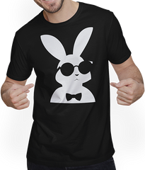 Produktbild von T-Shirt mit Mann Lustige Hasen-Sonnenbrille Cool Sunglas Rabbit