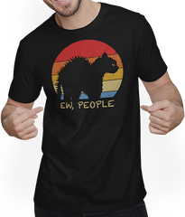 Produktbild von T-Shirt mit Mann Lustige Kätzchen Ew People Spruch Katze trägt Gesichtsmaske Katzen