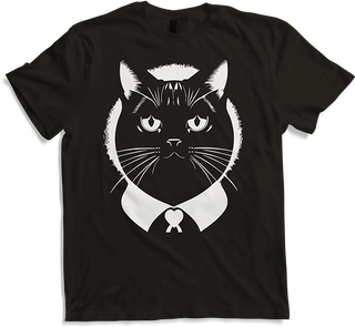 Produktbild von T-Shirt Lustige Katze Silhouette freche lustige Katzen