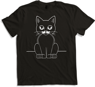 Produktbild von T-Shirt Lustige Katze Silhouette freche lustige Katzen