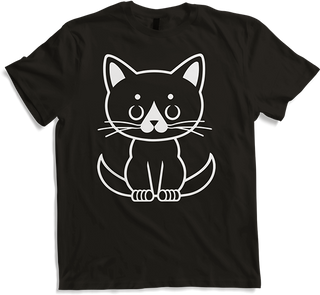 Produktbild von T-Shirt Lustige Katze Silhouette freche lustige Katzen