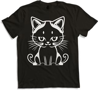 Produktbild von T-Shirt Lustige Katze Silhouette freche lustige Katzen