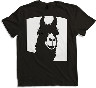 Produktbild von T-Shirt Lustige Lama-Silhouette, freche lustige Lamas
