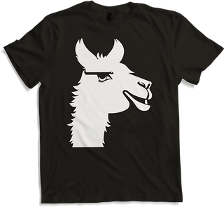 Produktbild von T-Shirt Lustige Lama-Silhouette, freche lustige Lamas