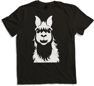 Produktbild von T-Shirt Lustige Lama-Silhouette, freche lustige Lamas