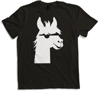 Produktbild von T-Shirt Lustige Lama-Silhouette, freche lustige Lamas