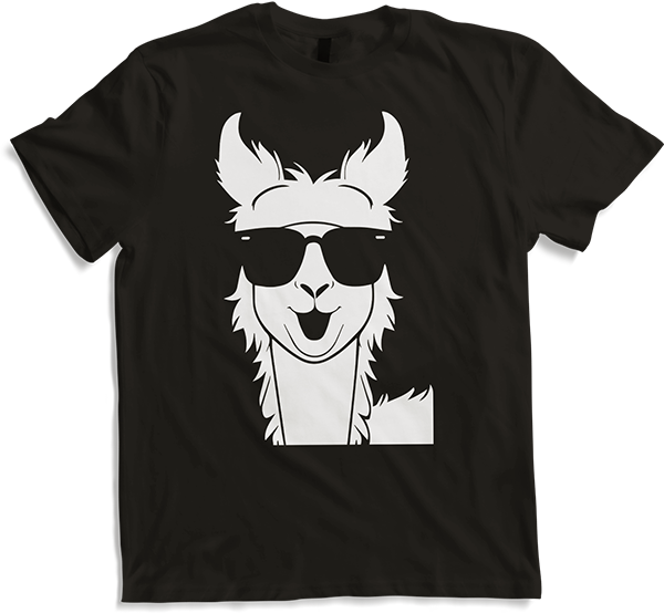 Produktbild von T-Shirt Lustige Lama trägt Sonnenbrille Cool Llamas