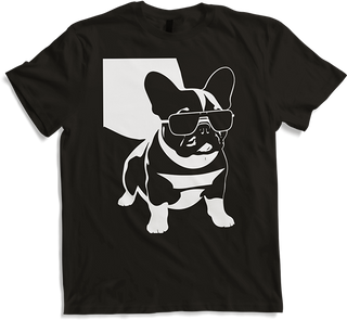 Produktbild von T-Shirt Lustige französische Bulldogge mit Sonnenbrille Französische Bulldoggen