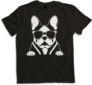 Produktbild von T-Shirt Lustige französische Bulldogge mit Sonnenbrille Französische Bulldoggen