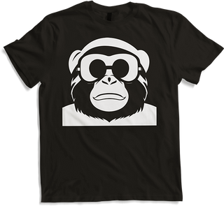 Produktbild von T-Shirt Lustiger Affe trägt Sonnenbrille Cool Monkey