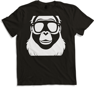 Produktbild von T-Shirt Lustiger Affe trägt Sonnenbrille Fun Monkey