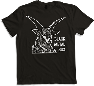 Produktbild von T-Shirt Lustiger Anti-Schwarz Metall Sux Baphomet Ziege Demon Thrash Metall