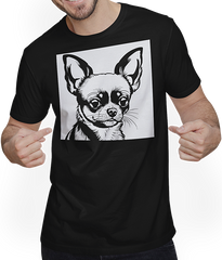 Produktbild von T-Shirt mit Mann Lustiger Chihuahua mit Sonnenbrille Chihuahuas