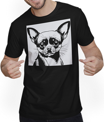 Produktbild von T-Shirt mit Mann Lustiger Chihuahua mit Sonnenbrille Chihuahuas