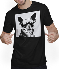 Produktbild von T-Shirt mit Mann Lustiger Chihuahua mit Sonnenbrille Chihuahuas