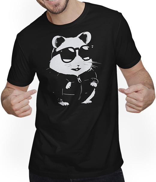 Produktbild von T-Shirt mit Mann Lustiger Hamster mit Sonnenbrille Hamster