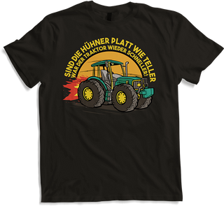 Produktbild von T-Shirt Lustiger Trecker und Traktor Hühner Spruch Bauer Landwirte