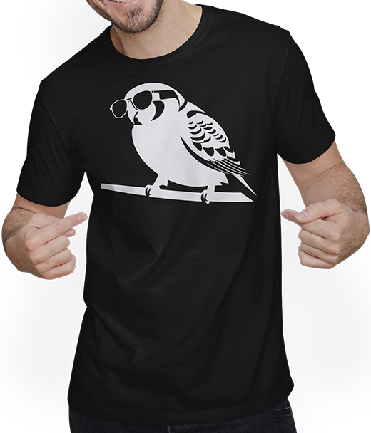 Produktbild von T-Shirt mit Mann Lustiger Vogel mit Sonnenbrille Cool Bourke's Sittich