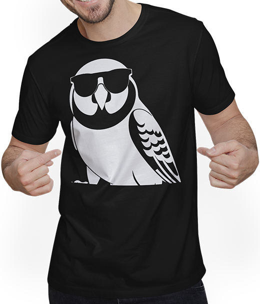 Produktbild von T-Shirt mit Mann Lustiger Vogel mit Sonnenbrille Cool Bourke's Sittich