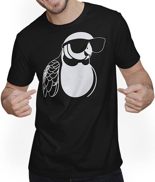 Produktbild von T-Shirt mit Mann Lustiger Vogel mit Sonnenbrille Cool Bourke's Sittich