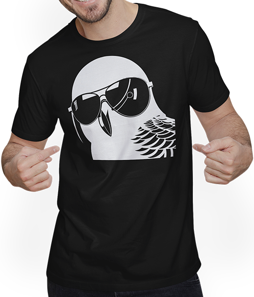 Produktbild von T-Shirt mit Mann Lustiger Vogel mit Sonnenbrille Cool Bourke's Sittich