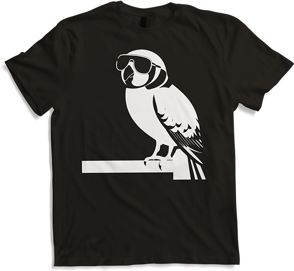 Produktbild von T-Shirt Lustiger Vogel mit Sonnenbrille Cool Bourke's Sittich