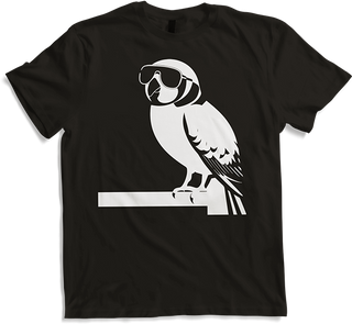 Produktbild von T-Shirt Lustiger Vogel mit Sonnenbrille Cool Bourke's Sittich