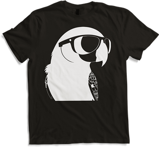 Produktbild von T-Shirt Lustiger Vogel mit Sonnenbrille Cool Bourke's Sittich