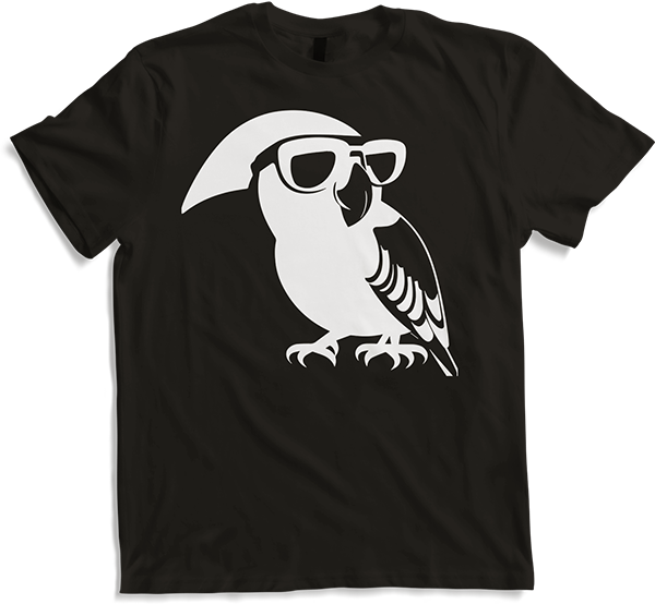 Produktbild von T-Shirt Lustiger Vogel mit Sonnenbrille Cool Bourke's Sittich
