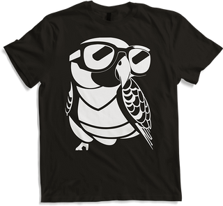 Produktbild von T-Shirt Lustiger Vogel mit Sonnenbrille Cool Bourke's Sittich