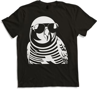 Produktbild von T-Shirt Lustiger Vogel mit Sonnenbrille Cool Bourke's Sittich