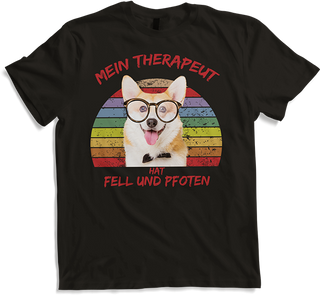 Produktbild von T-Shirt Lustiger Welsh Corgi Spruch | Therapeut | Witziges Vintage