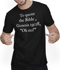 Produktbild von T-Shirt mit Mann Lustiges Bibelzitat "Oh no!" Altes Testament Moses Bibel