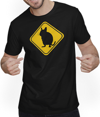 Produktbild von T-Shirt mit Mann Lustiges Degu Warnschild Deguhalter & Degubesitzer Degus