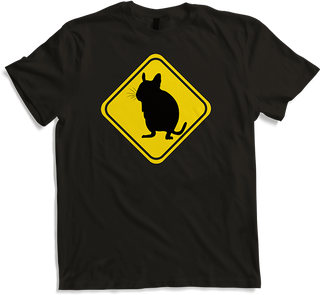 Produktbild von T-Shirt Lustiges Degu Warnschild Deguhalter & Degubesitzer Degus