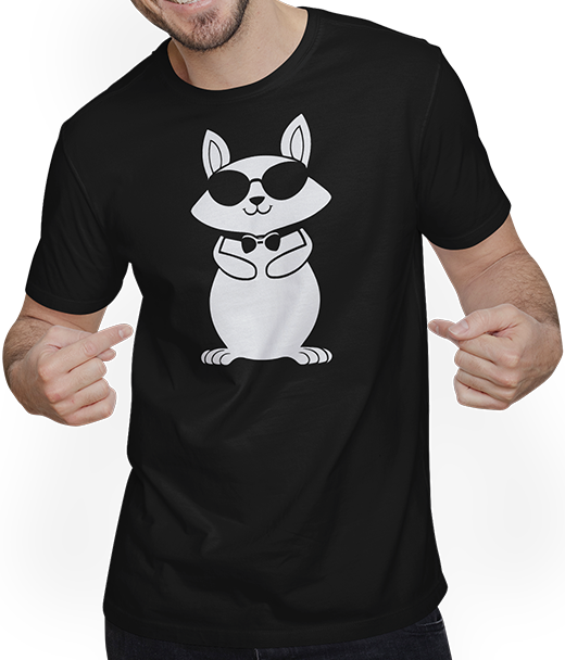 Produktbild von T-Shirt mit Mann Lustiges Eichhörnchen mit Sonnenbrille, Eichhörnchen