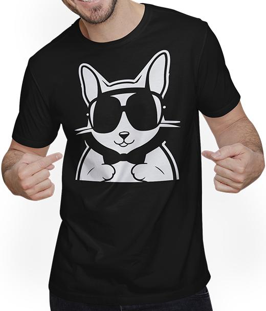 Produktbild von T-Shirt mit Mann Lustiges Eichhörnchen mit Sonnenbrille, Eichhörnchen