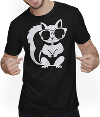 Produktbild von T-Shirt mit Mann Lustiges Eichhörnchen mit Sonnenbrille, Eichhörnchen