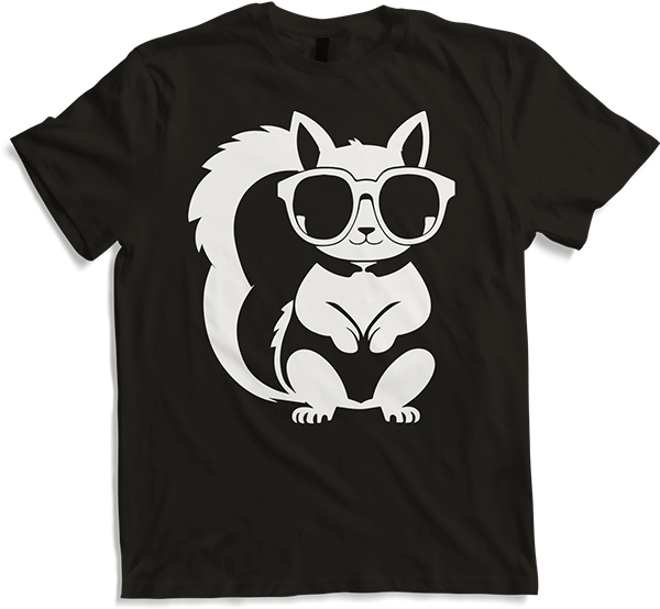 Produktbild von T-Shirt Lustiges Eichhörnchen mit Sonnenbrille, Eichhörnchen