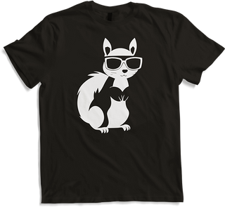Produktbild von T-Shirt Lustiges Eichhörnchen mit Sonnenbrille, Eichhörnchen