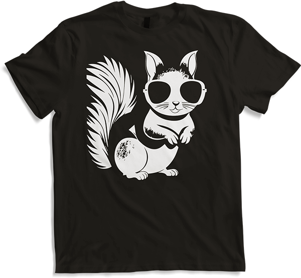 Produktbild von T-Shirt Lustiges Eichhörnchen mit Sonnenbrille, Eichhörnchen