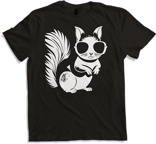 Produktbild von T-Shirt Lustiges Eichhörnchen mit Sonnenbrille, Eichhörnchen