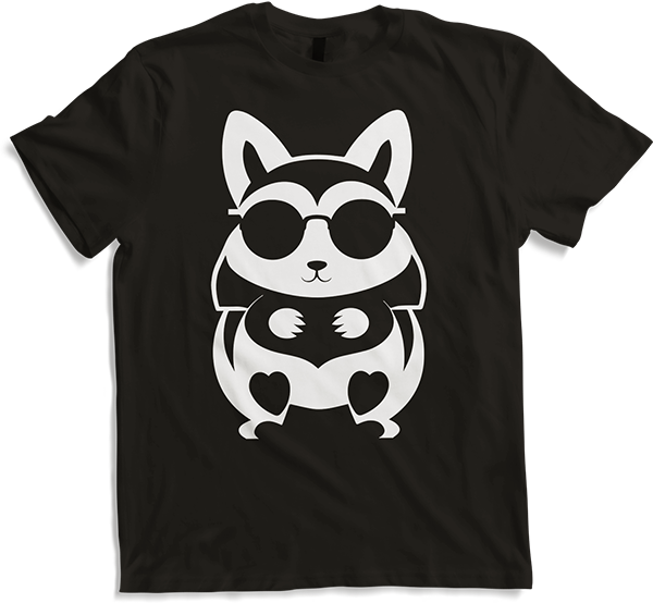 Produktbild von T-Shirt Lustiges Eichhörnchen mit Sonnenbrille, Eichhörnchen