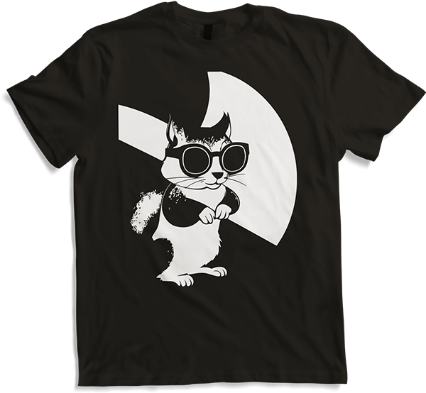 Produktbild von T-Shirt Lustiges Eichhörnchen mit Sonnenbrille, Eichhörnchen
