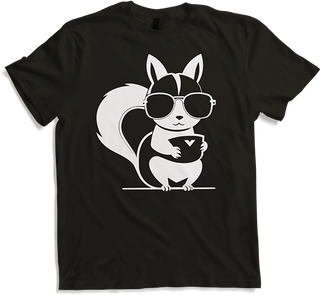 Produktbild von T-Shirt Lustiges Eichhörnchen mit Sonnenbrille, Eichhörnchen
