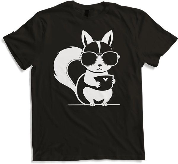 Produktbild von T-Shirt Lustiges Eichhörnchen mit Sonnenbrille, Eichhörnchen