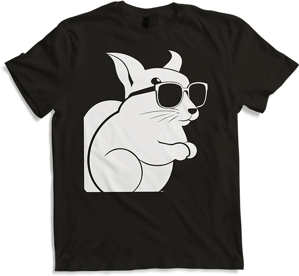 Produktbild von T-Shirt Lustiges Eichhörnchen mit Sonnenbrille, Eichhörnchen